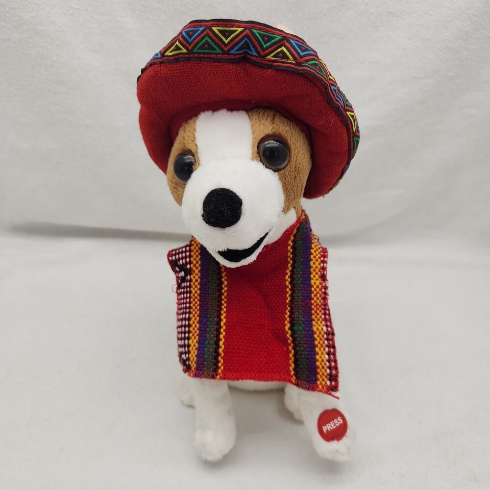 Figure Christmas Hispanic Dog 2010 Plush Dancing Singing Pan Asian Creations